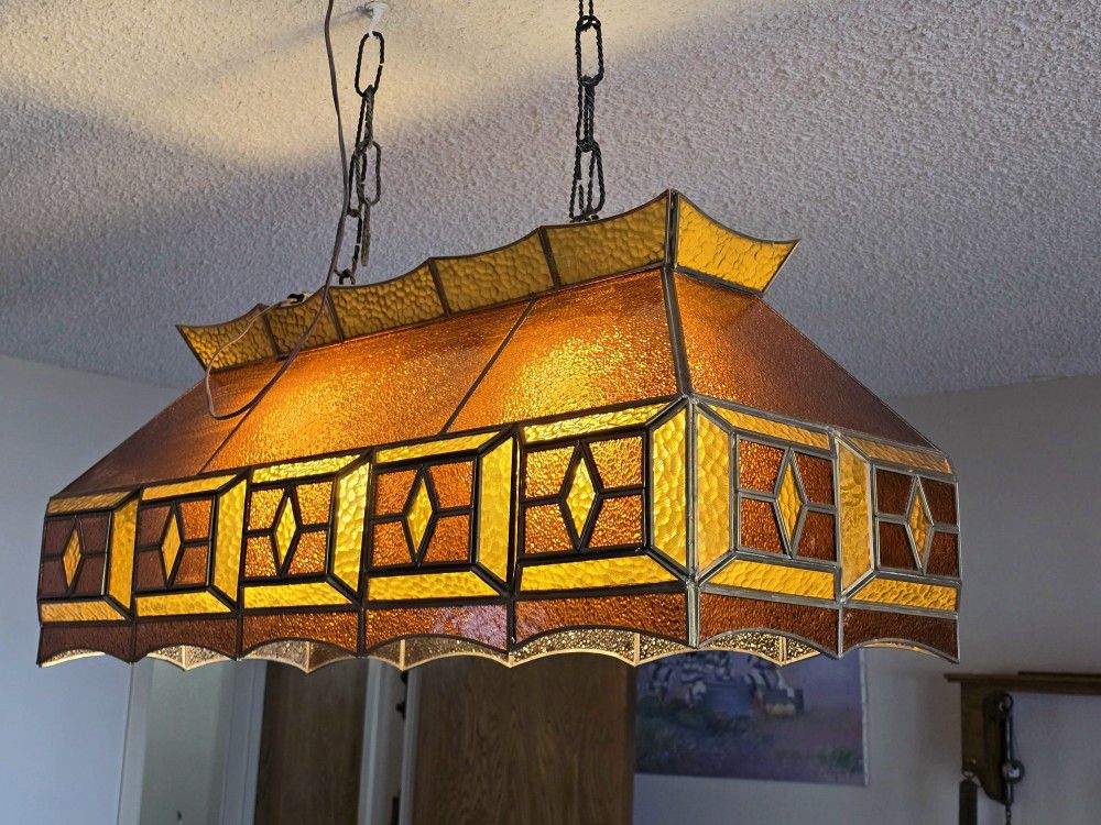 stain glass pool table light