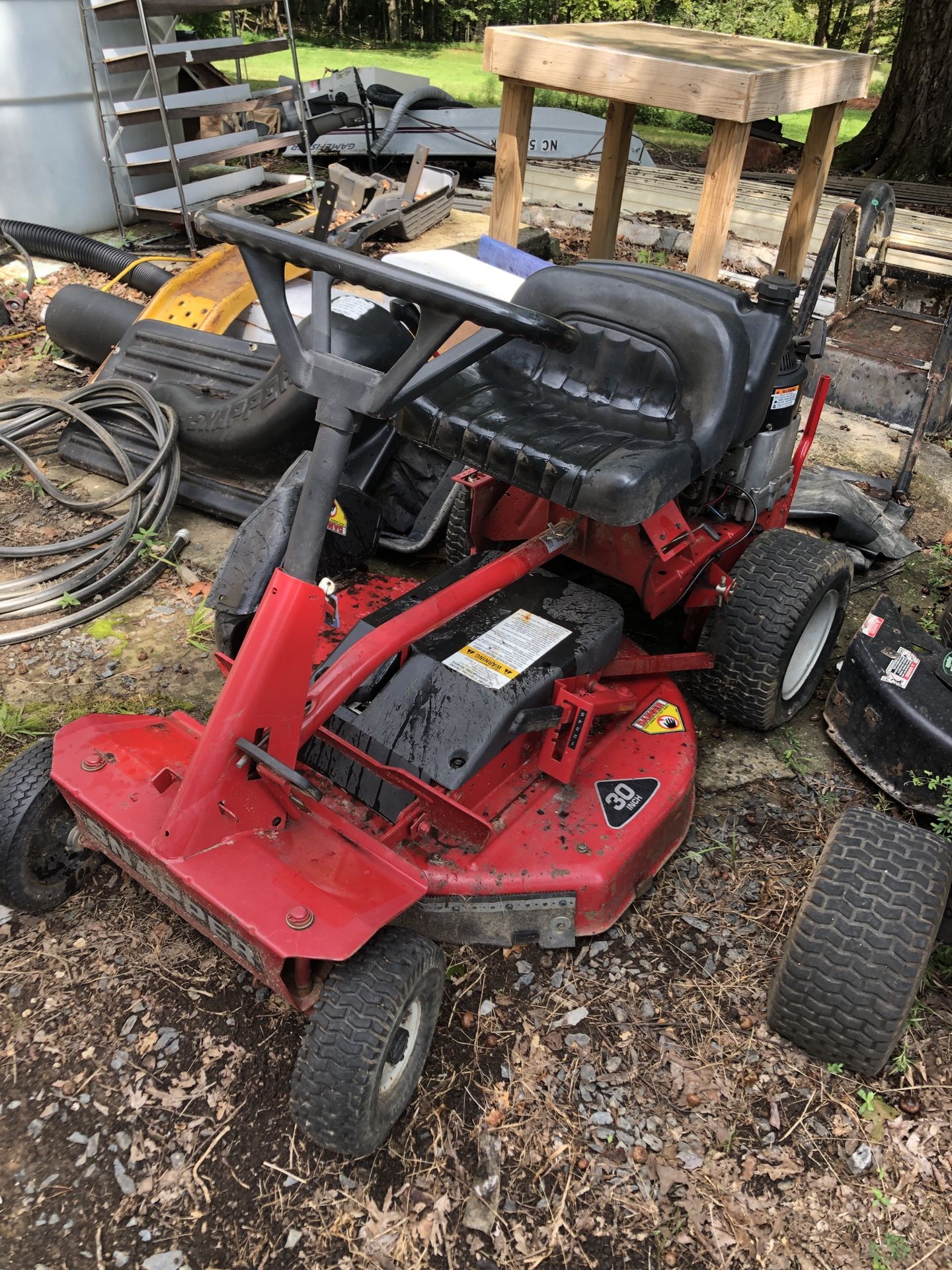 30 inch Snapper riding mower with bagger
