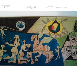 Picasso Inspired 9 feet by 4.5 feet Needlepoint