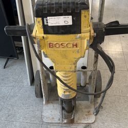 Bosch electric jack on cart with 2 bit