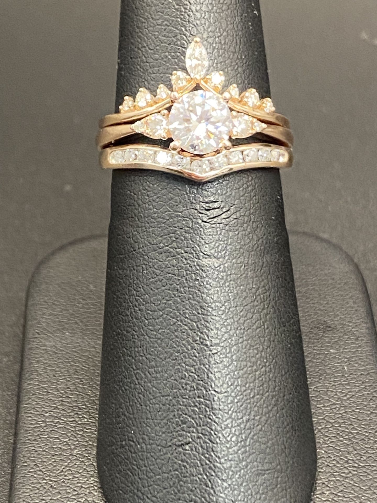 14kt Rose Gold Natural Diamond Wedding Set