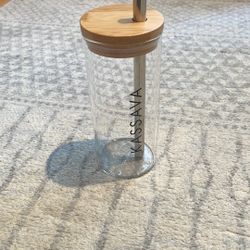 Boba tea glass bottles with stainless steel straws 