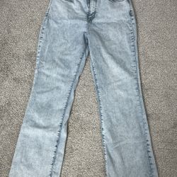 Banana Republic High-Rise Straight Jeans - Light Wash, Size 28/6 TALL