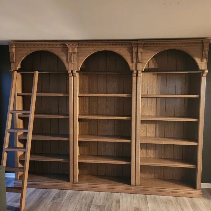 Martin Furniture Stratton 3pc Tall Bookcase in Toffee