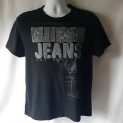 Guess jeans men's black/gray short sleeve graphic T-shirt size L