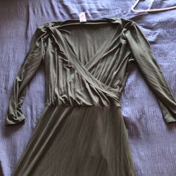 Maxi Dress - Olive Green - Size Large