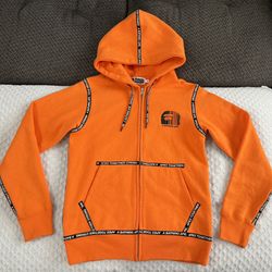 BAPE Full Zip Taped Hoodie in Orange Size Medium A Bathing Ape
