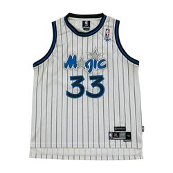Reebok Grant Hill Jersey XL Youth Orlando Magic Pinstripe Swingman Vintage Y2K