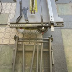 RYOBI 15 Amp 10 in. Compact Portable Corded Jobsite Table Saw with Folding Stand( Missing Hardware Stand )