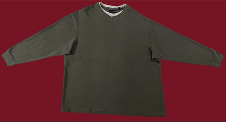 Roundtree & Yorke 2X LT Sage Green 100% Cotton Ringer Neck Shirt