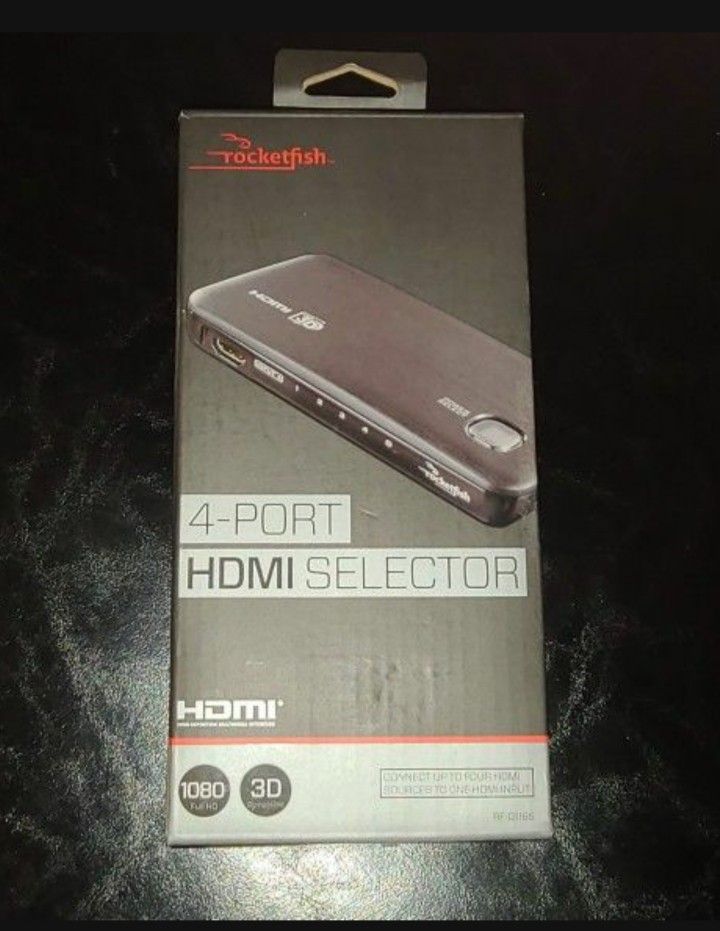 Rocktfish 4 Port HDMI Selector with Remote