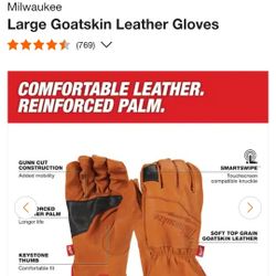 Milwaukee
Large Goatskin Leather Gloves