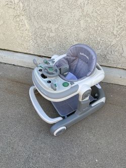 ［Brand New]3-in-1 Foldable Baby Walker - Music Car-Themed Walker with Wheels and Bouncing Foot Mat, Push-Behind Walker, Baby Walker with Sheds Design