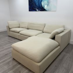 FREE DELIVERY SECTIONAL CREAM CLOUD MODULAR SOFA COUCH 