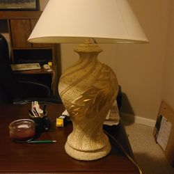 Set Of Lamps With Gold Accents