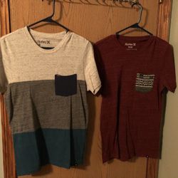 Hurley T Shirts, Both Size S, Ea $8