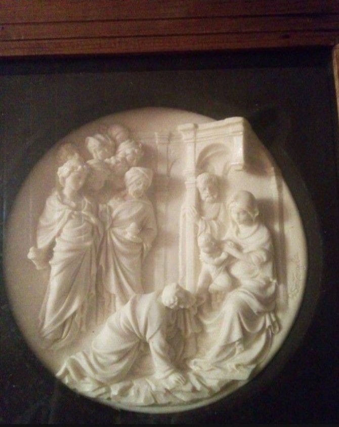 Alberto Santangela Collectors Plate In Wooden Frame