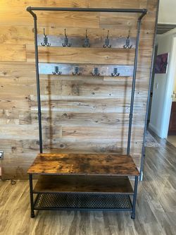 Industrial Hall Tree & Coat Rack