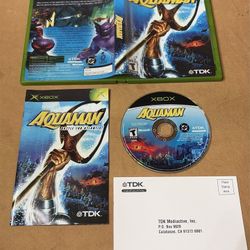 Aquaman (Microsoft Xbox, 2003) Complete w/ Registration Card