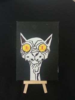 Small Original Acrylic Painting — Desk Art