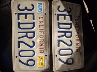 California Plates From 2010 