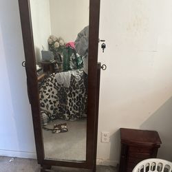 freestanding cheval mirror jewelry armoire