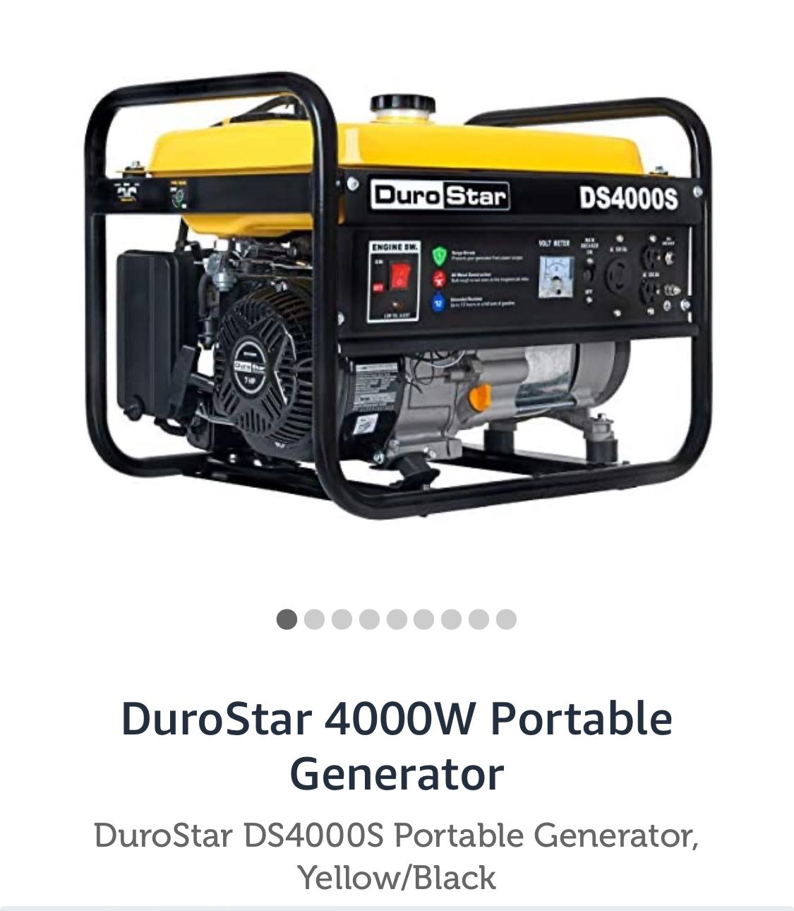 DuroStar DS4000S 4000 Watt Portable Gas Generator