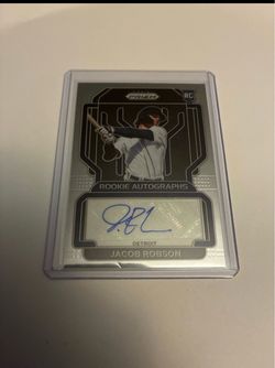 2022 Panini Prizm MLB Jacob Robson Rookie Autographs Detroit Lions #RA-RO