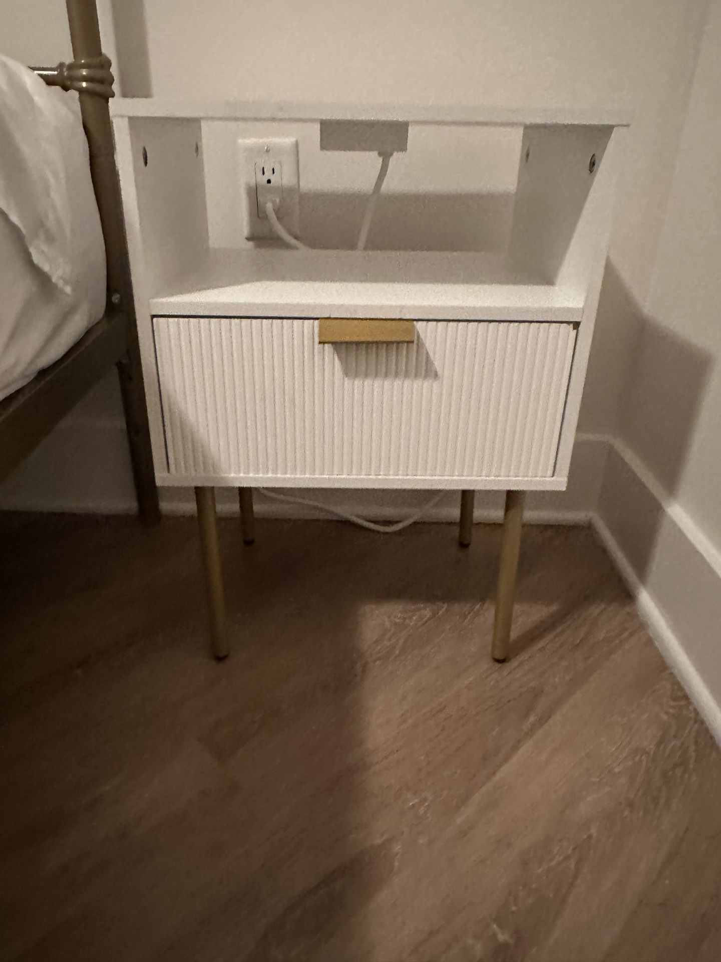 White Bedside Nightstand 