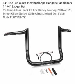 Chrome 14” ape hangars