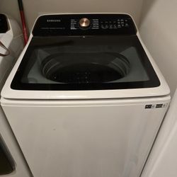 Samsung Washer & Dryer Set – Smart Top Load + Electric Dryer (Ivory)