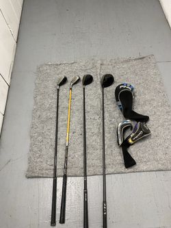 Gold drivers hybrids Adams Taylormade