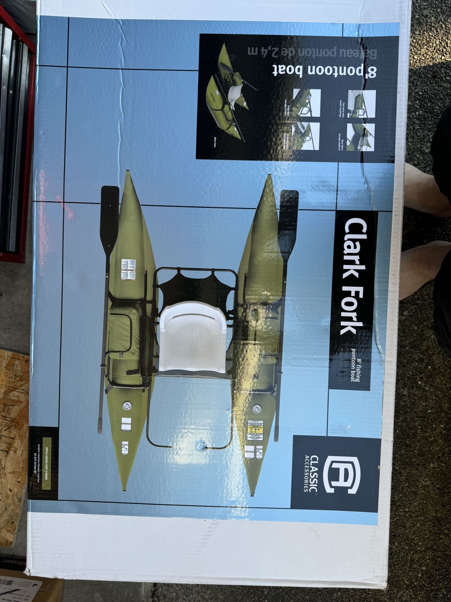 Clark Fork 8’ Inflatable Pontoon Fishing Boat