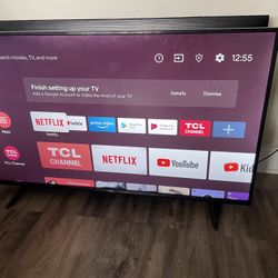 TCL 50” Smart Android TV 4K UHD HDR With New Remote Control. $140 Firm On Price