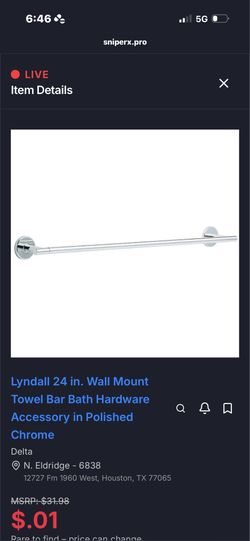 Towel bar
