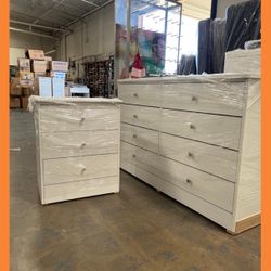 Dresser set/ Eight drawers dresser and nightstand