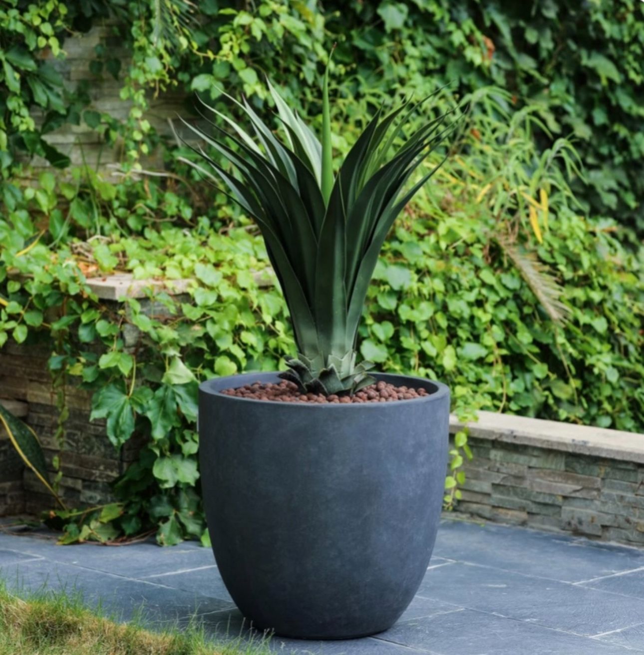17.2” (H) Flower Pot Planter Gray - LuxenHome