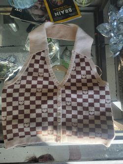 Cute HEART checkered HALTER Top