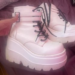 White Burning Man Apocalypse Boots