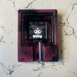 Hot Pink & Black Kuromi Skullz Cigar Ashtray | Fan Collectible