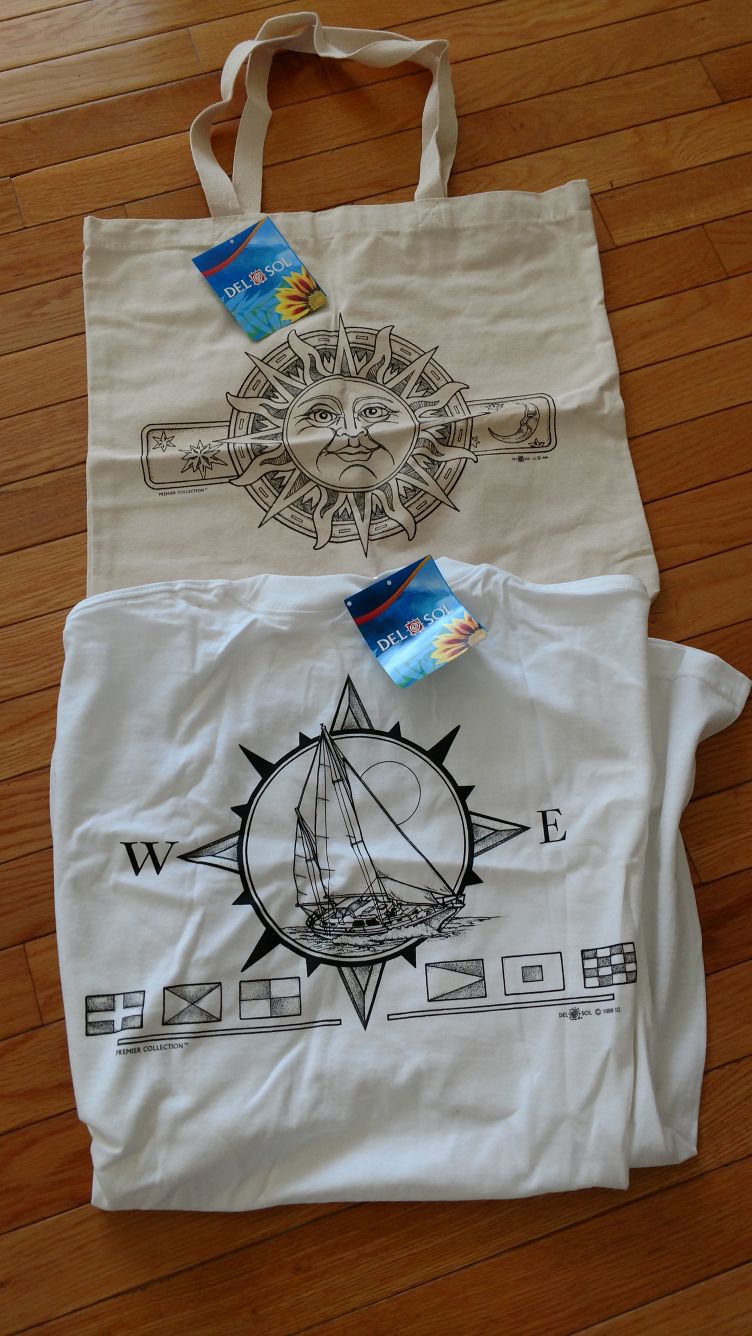 Del sol canvas bag and t-shirt set