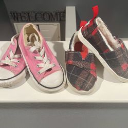 Tom’s & converse Girls Size 7T