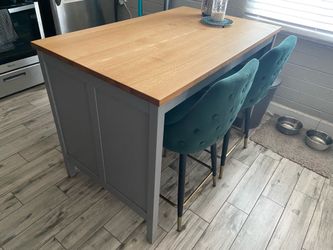 Butcher block kitchen island