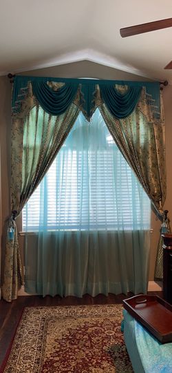 Sami Silk Drapes Made In India 125 Inch Long And 81 Inch Long