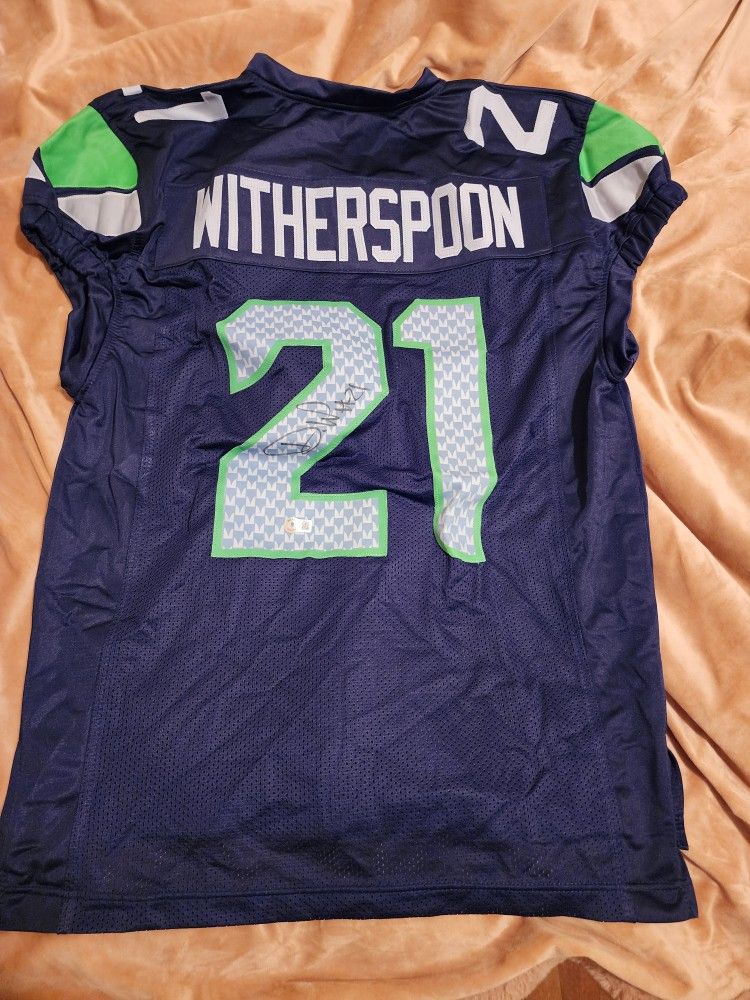 DEVON WITHERSPOON STITCHED AUTO JERSEY WITH COA