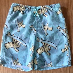 Boys “Surfing Bart” Swimming Trunks