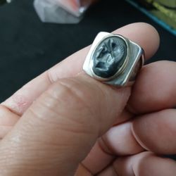 Vintage Roman Head Ring Size 8