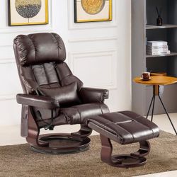 Two Recliner Chairs with Ottoman (2 Available)