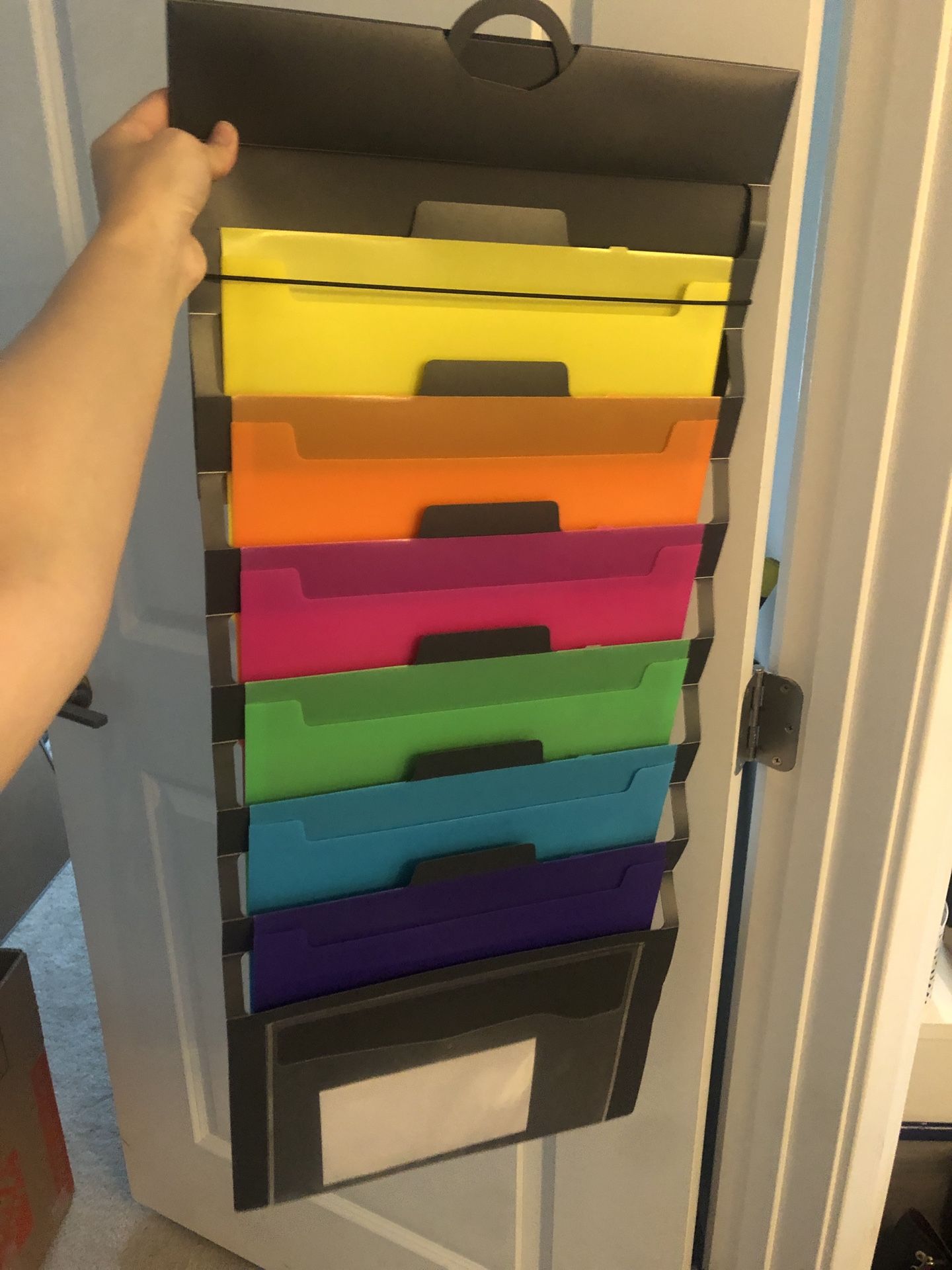 Hanging file organizer