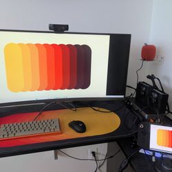 Oneofzero Solar Flare Deskpad Deskmat Steampunk Frame And Dog Crate 